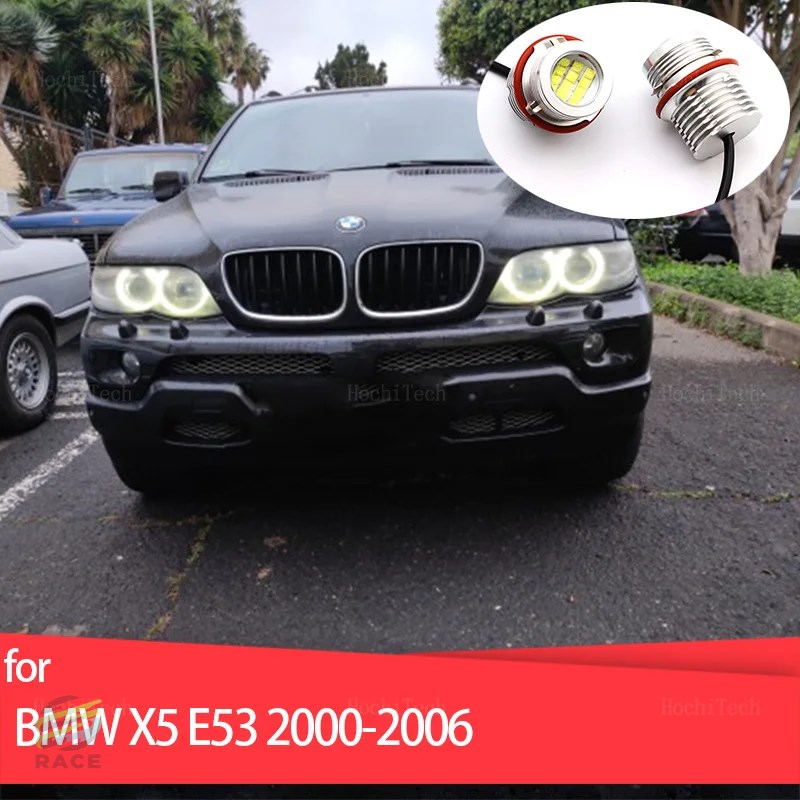 120W Car Headlight Bulbs Angel Eyes Marker Lights Bulbs for BMW X5 series E53 3.0i 4.4i 4.6is 4.8is 2000-2006 Accessories