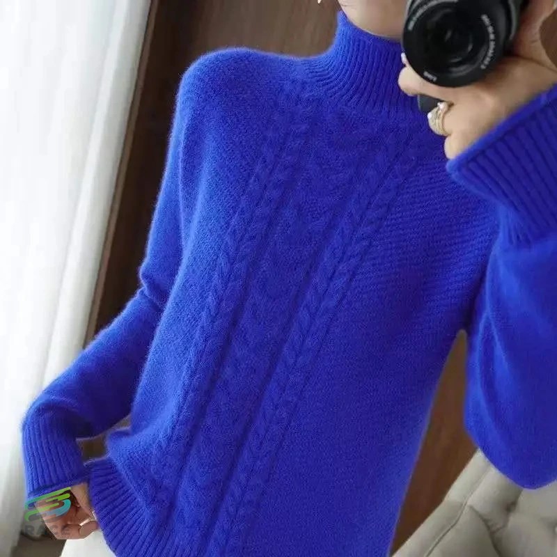 女性用カシミヤセーター 暖くゆったりしたセーター 秋冬