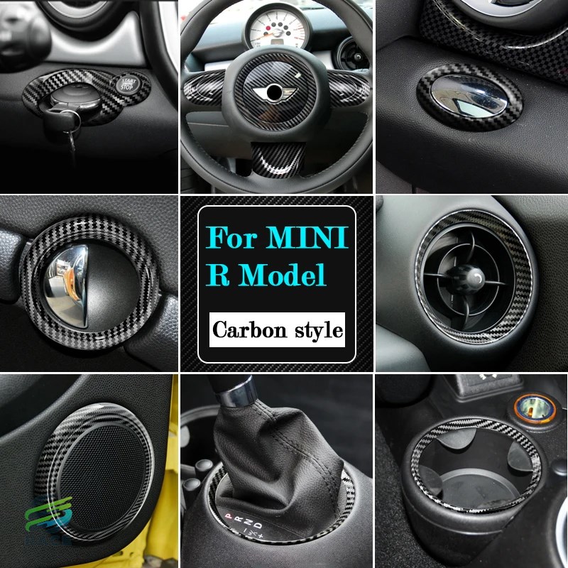 BMW用装飾プラスチックステッカー インテリアデザイン カーボンステッカー BMW mini r55 r56 r57 r58 r59 r60 r61