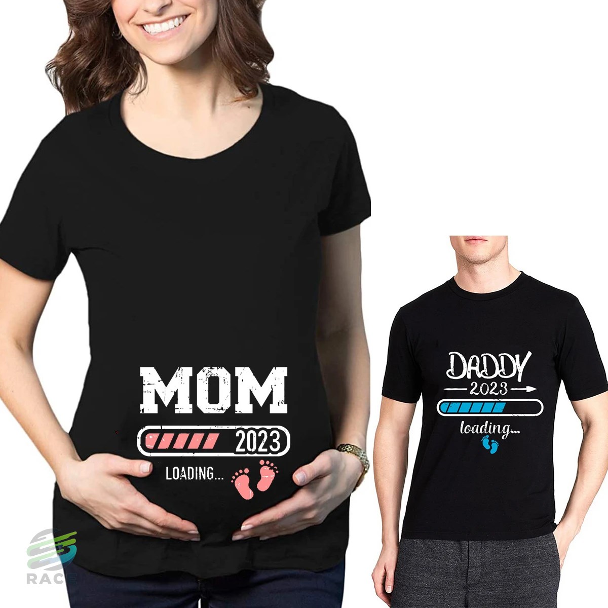 印刷れた赤ちゃんTシャツ マタニティウェア 妊娠者 カップル 妊婦 2023
